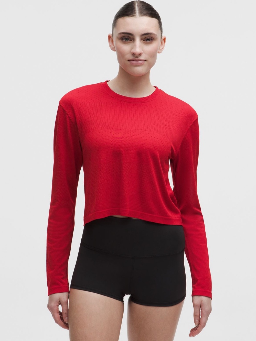 Lululemon Swiftly Perforated Stripe Long-Sleeve Shirt